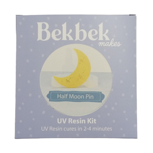 Bekbek Makes UV Resin Kit - Half Moon Pin Kit (Makes 2)