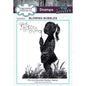 Andy Skinner Blowing Bubbles 3.2 in x 4 in Rubber Stamp