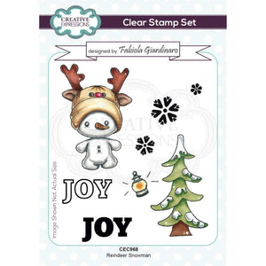 Fabiola Giardinaro Reindeer Snowman 6 in x 4 in Clear Stamp Set