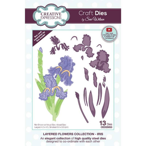 Creative Expressions Sue Wilson Layered Flowers Collection - Iris Craft Die