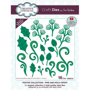 Sue Wilson Pine and Holly Spray Craft Die