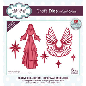 Sue Wilson Festive Christmas Angel 2022 Craft Die