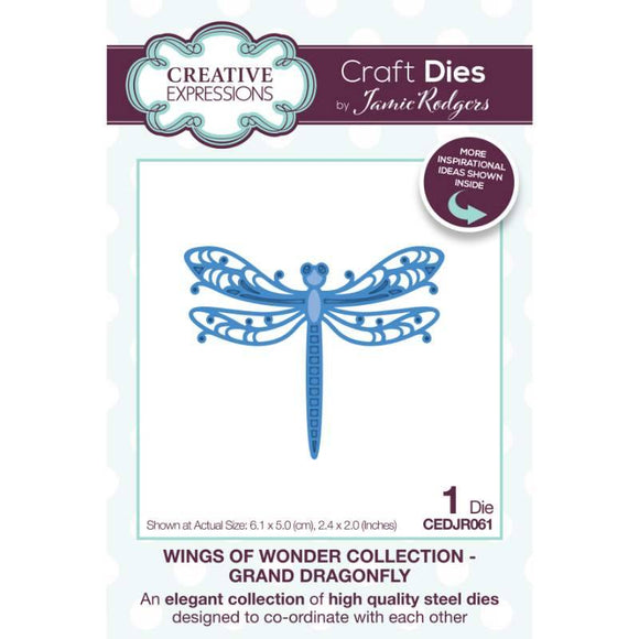 Creative Expressions Jamie Rogers Wings of Wonder Collection - Grand Dragonfly Craft Die