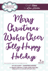 Stylish Script Christmas Wishes Craft Die