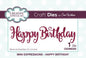 Creative Expressions Sue Wilson Mini Expressions Happy Birthday Craft Die