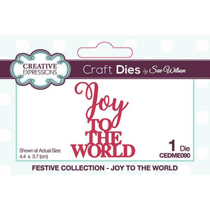 Sue Wilson Mini Expressions Joy To The World Craft Die