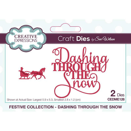 Sue Wilson Festive Mini Expressions Dashing Through The Snow Craft Die