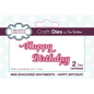 Creative Expressions Sue Wilson Mini Shadowed Sentiments Happy Birthday Craft Die