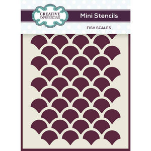 Creative Expressions Mini Stencil Fish Scales