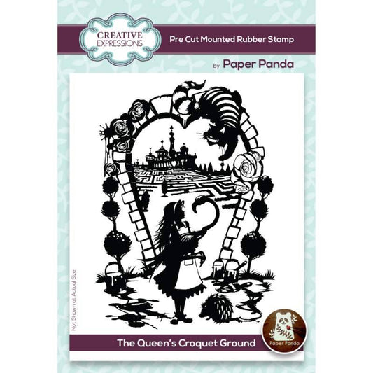 Paper Panda The Queen’s Croquet Ground Pre Cut Rubber Stamp