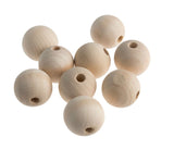 Trimits Wood Beads 25mm 9pcs