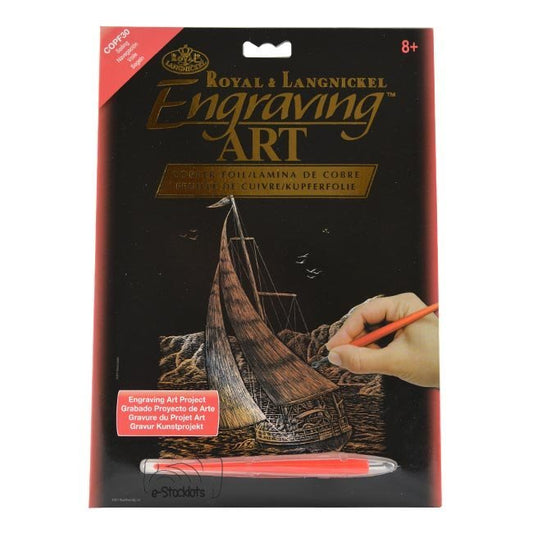 Copper Foil Engraving Art Kit Sailing