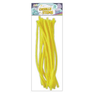 Craft Planet Chenille Stems Yellow 20pk