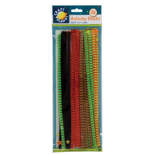 Craft Planet Chenille Striped Assorted colours 20pk