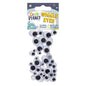 Craft Planet Wiggle Eyes Oval - Black & White (Assorted Sizes) 36pk