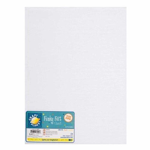 Craft Planet Acrylic Felt Sheet 9x12 - White