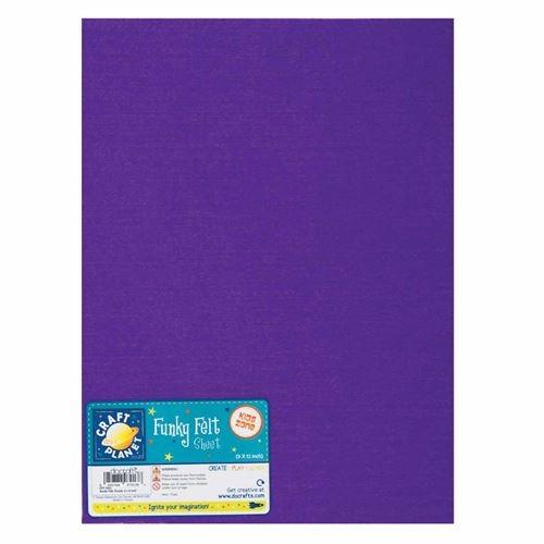 Craft Planet Acrylic Felt Sheet 9x12 - Purple