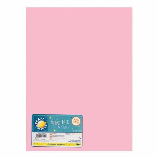 Craft Planet Acrylic Felt Sheet 9x12 - Pink