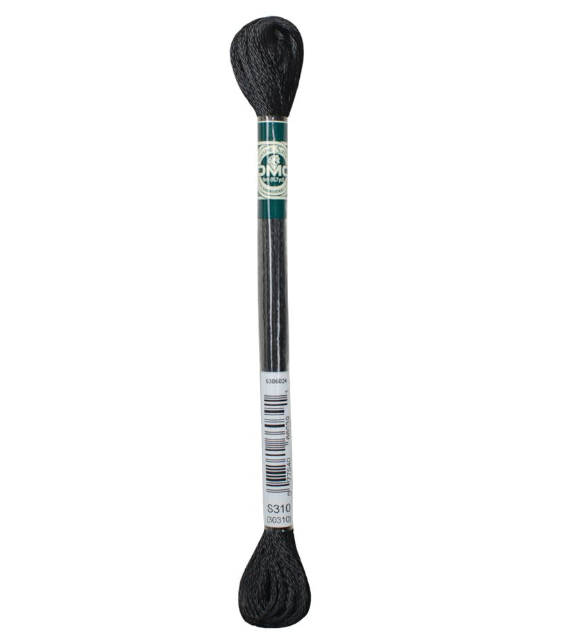 Satin Thread 6 x 8m Skeins - S310 Black