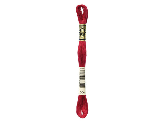 Mouline Stranded Cotton - 304 Medium Christmas Red