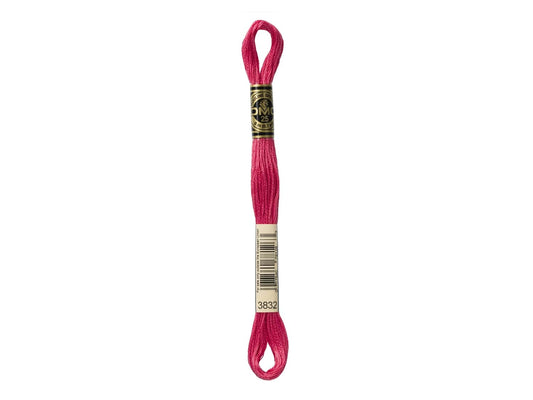 Mouline Stranded Cotton - 3832 Medium Raspberry