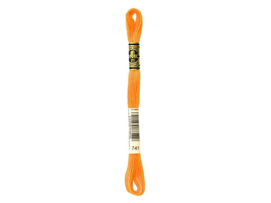 Mouline Stranded Cotton - 741 Medium Tangerine