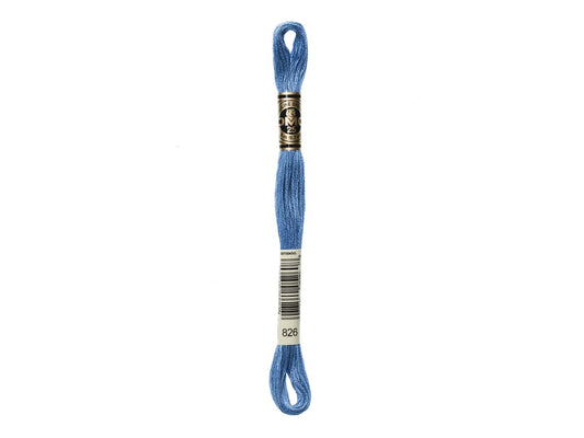Mouline Stranded Cotton - 826 Medium Blue