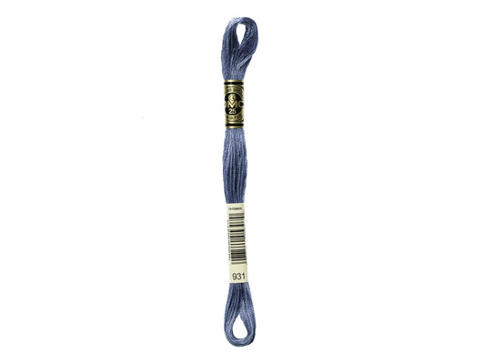 Mouline Stranded Cotton - 931 Medium Antique Blue