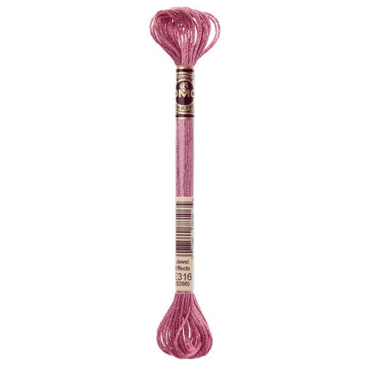 Light Effects Thread 6 x 8m Skeins - E316 Metallic - Pink Amethyst