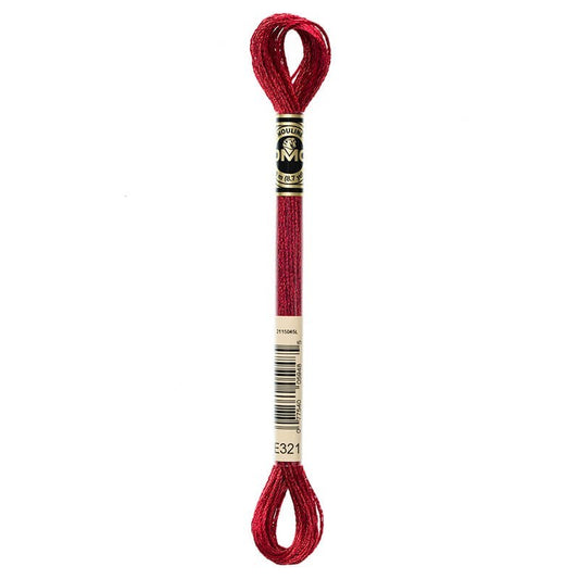 Light Effects Thread 6 x 8m Skeins -  E321 Metallic - Red Ruby