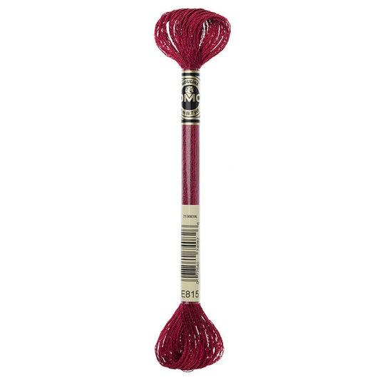 Light Effects Thread 6 x 8m Skeins - E815Metallic - Dark Red Ruby