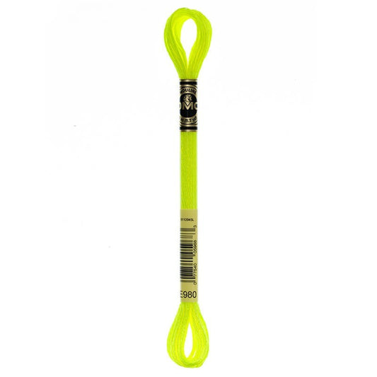 Light Effects Thread 6 x 8m Skeins - E980 Neon - Neon Yellow