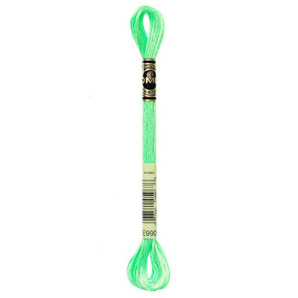 Light Effects Thread 6 x 8m Skeins - E990 Neon - Neon Green