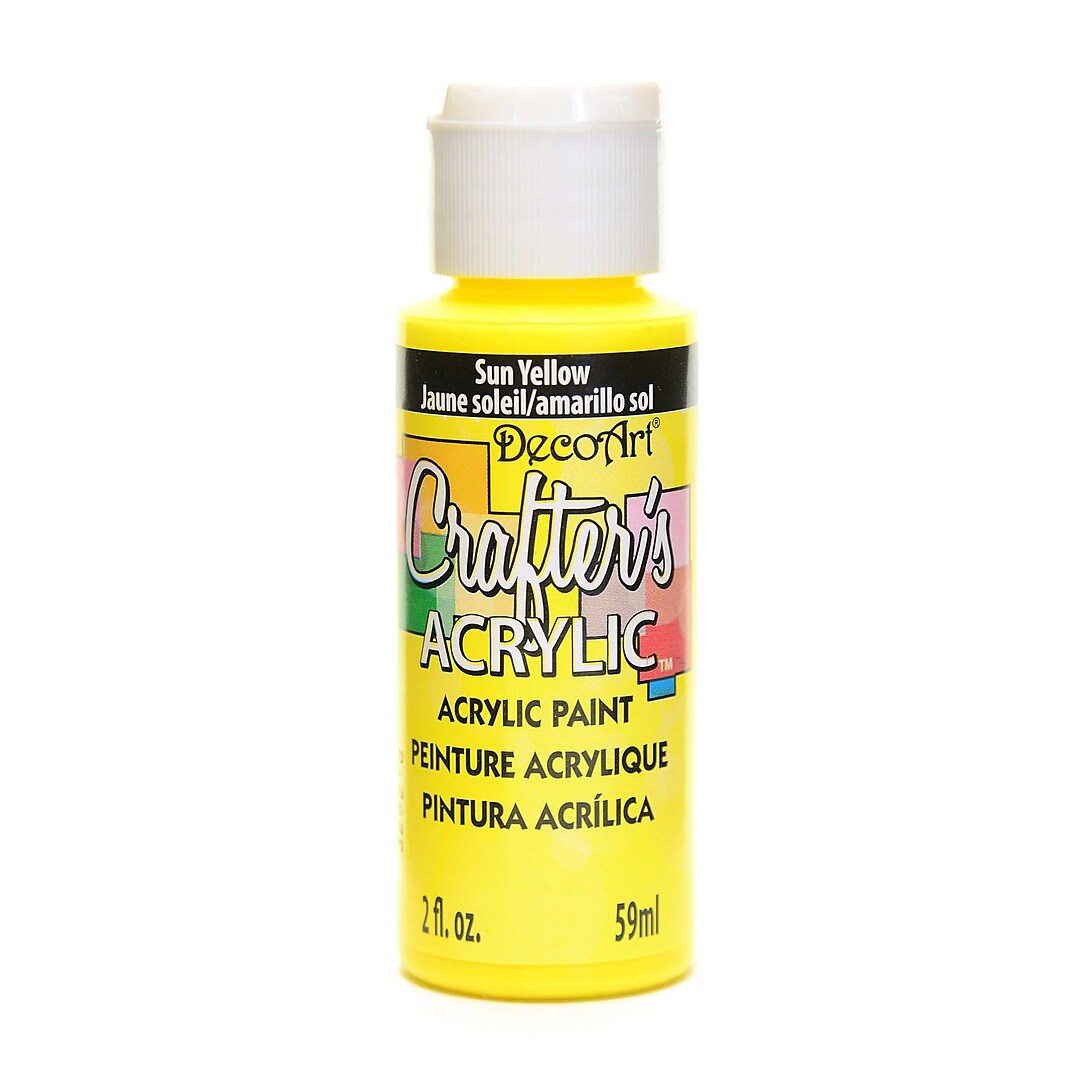 Deco Art Crafter's Acrylic Paint - Sun Yellow 59ml