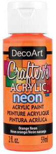 Deco Art Crafter's Acrylic Paint - Orange Neon 59ml