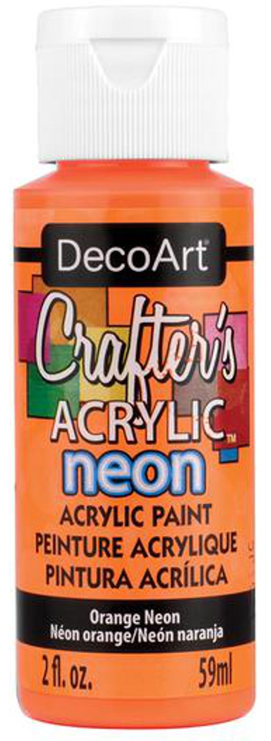 Deco Art Crafter's Acrylic Paint - Orange Neon 59ml