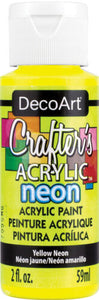 Deco Art Crafter's Acrylic Paint - Yellow Neon 59ml