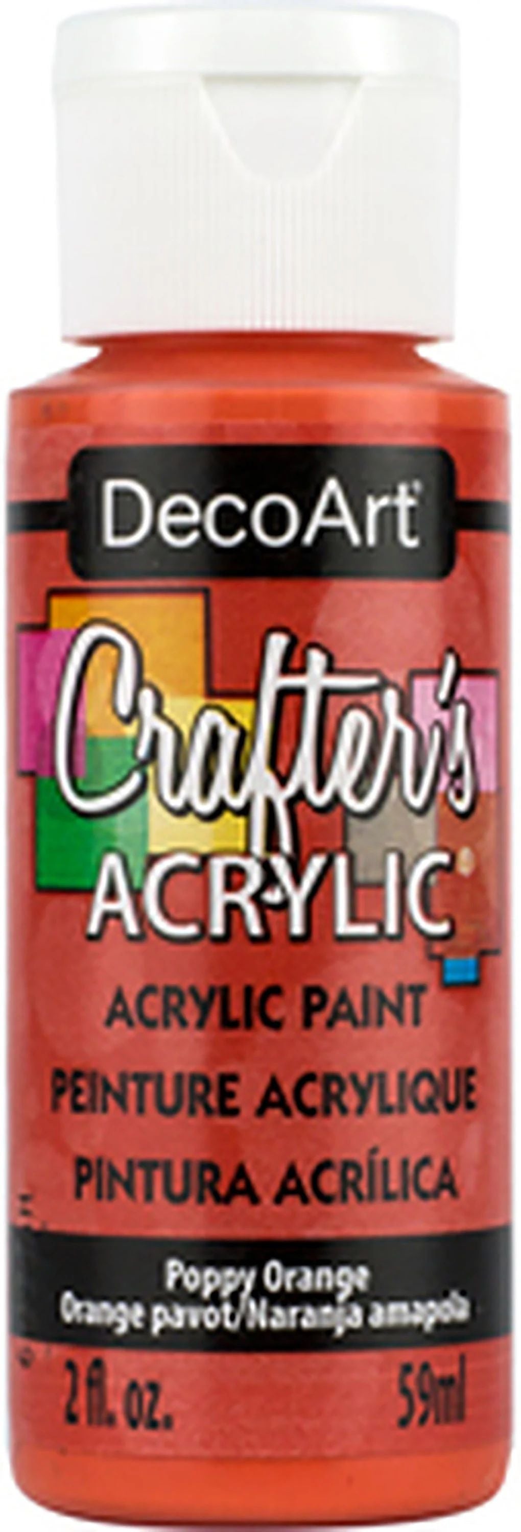 Deco Art Crafter's Acrylic Paint - Poppy Orange 59ml