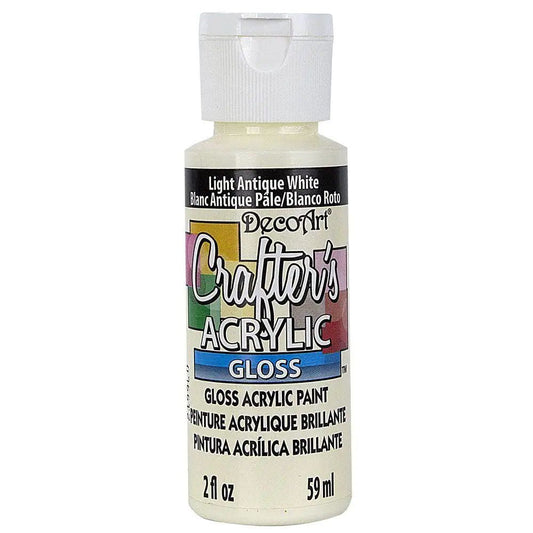Deco Art Crafter's Acrylic Paint - Light Antique White Gloss 59ml