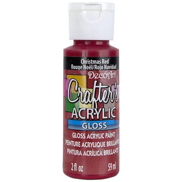 Deco Art Crafter's Acrylic Paint - Christmas Red Gloss 59ml