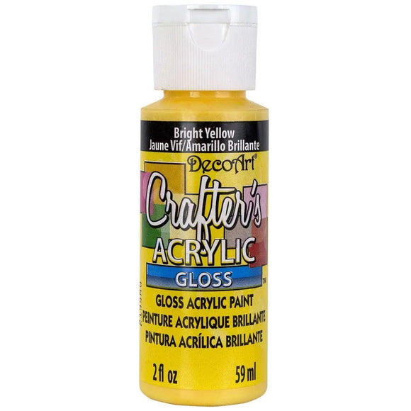 Deco Art Crafter's Acrylic Paint - Bright Yellow Gloss 59ml