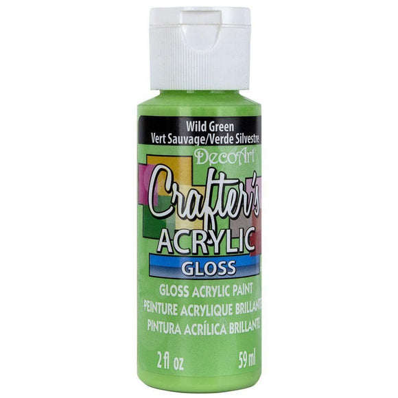 Deco Art Crafter's Acrylic Paint - Wild Green Gloss 59ml