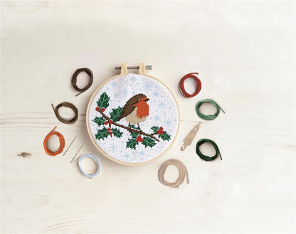Simply Make Cross Stitch Kit Robin