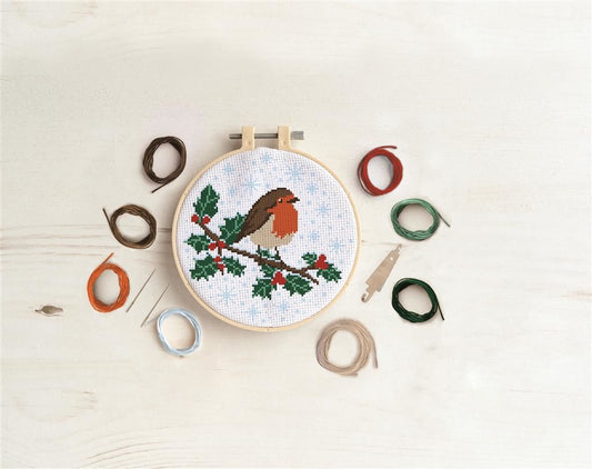 Simply Make Cross Stitch Kit Robin