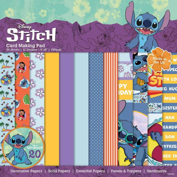 Disney Lilo & Stitch 8 in x 8 in Card Making Pad