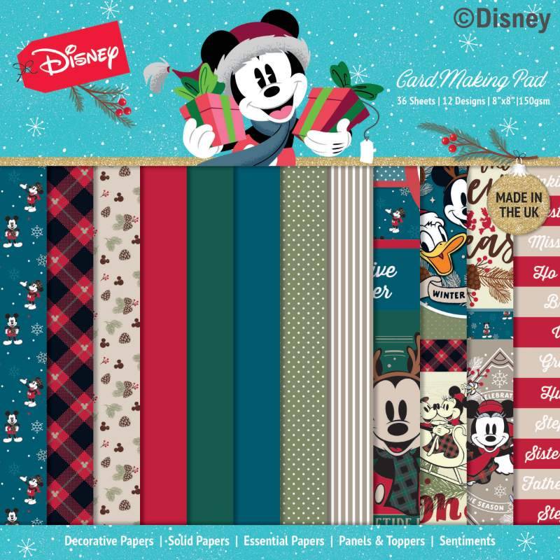 Disney Mickey & Minnie Mouse 8 in x 8 in Christmas Card Making Pad