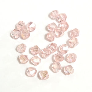 Value Beads - 6mm Glass Bicone - Pink