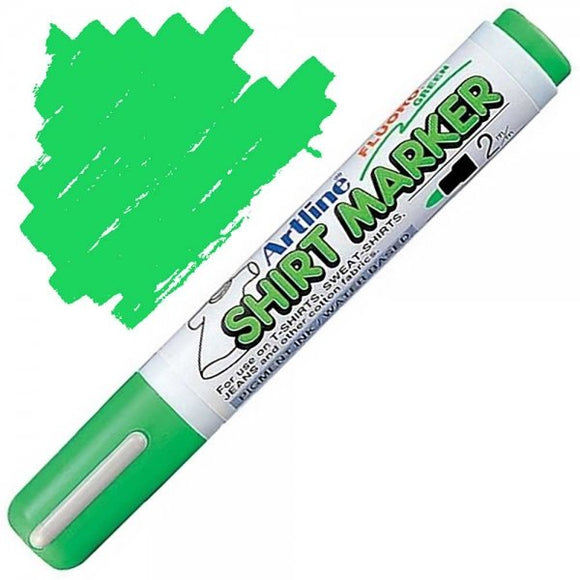 Artline Shirt Markers Fluoro Green