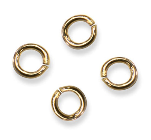 Jump Rings - Gold plated 4mm (50 pieces)