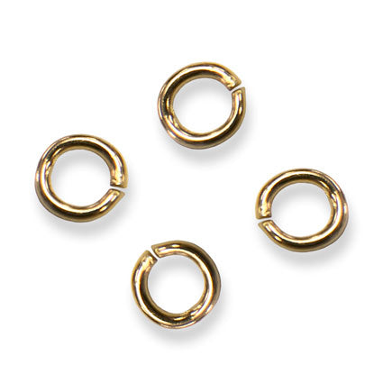 Jump Rings - Gold plated 6mm (50 pieces)